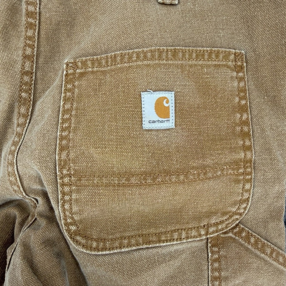 Carhartt slim fit brown duck canvas carpenter work pants women's 8R 34x30 - Picture 11 of 11